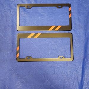 Black And Red License Plate Frames